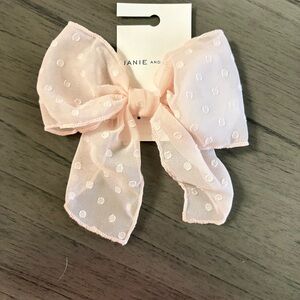 Janie and Jack pink dotted bow new